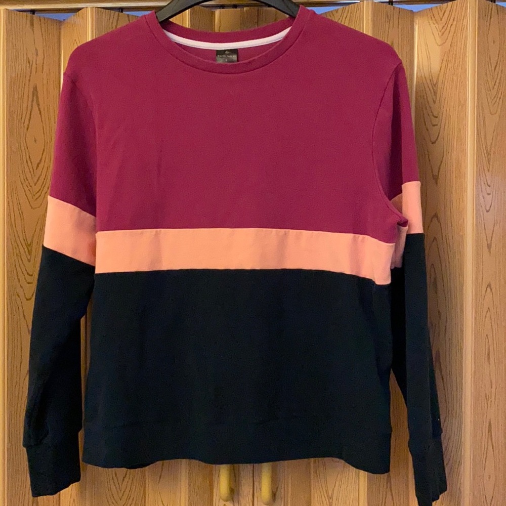 Maven thread striped crewneck sweatshirt